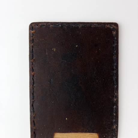 #10 Holzportmonnaie Sperrholz Leder Braun Leatherwallet Upcycling