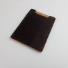 #10 Holzportmonnaie Sperrholz Leder Braun Leatherwallet Upcycling