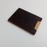 #10 Holzportmonnaie Sperrholz Leder Braun Leatherwallet Upcycling