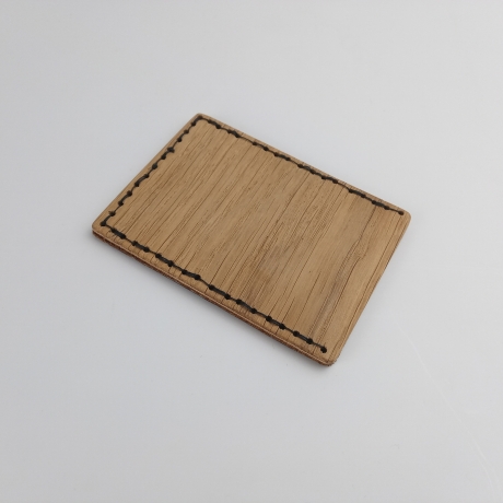 #10 Holzportmonnaie Sperrholz Leder Braun Leatherwallet Upcycling