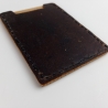 #10 Holzportmonnaie Sperrholz Leder Braun Leatherwallet Upcycling