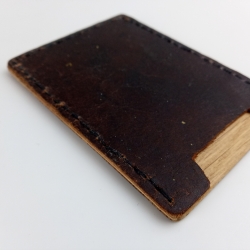 #10 Holz Portemonnaie Sperrholz Leder Braun Wallet Upcycling