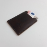 #10 Holzportmonnaie Sperrholz Leder Braun Leatherwallet Upcycling