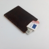 #10 Holzportmonnaie Sperrholz Leder Braun Leatherwallet Upcycling