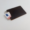 #10 Holzportmonnaie Sperrholz Leder Braun Leatherwallet Upcycling