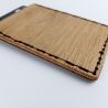 #10 Holzportmonnaie Sperrholz Leder Braun Leatherwallet Upcycling