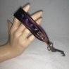 Handarbeit USB- Schlüsselanhänger Unikat lila  Kunstleder robust