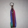 USB-Schlüsselanhänger Unikat rot regenbogen Kunstleder Handarbeit