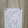 Dekoschild shabby, mit Engelsmotiv, upcycled