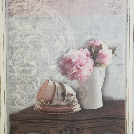 Bild mit Holzrahmen, shabby, vintage, upcycled, Einzelstück