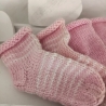 Babysöckchen gestrickt Babysocken Geschenk Geburt 0-3 Monate