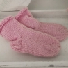 Babysöckchen gestrickt Babysocken Geschenk Geburt 0-3 Monate