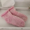 Babysöckchen gestrickt Babysocken Geschenk Geburt 0-3 Monate