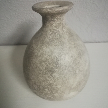 Vase aus Glas, upcycled, Einzelstück, shabby