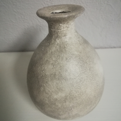 Vase aus Glas, upcycled, Einzelstück, shabby