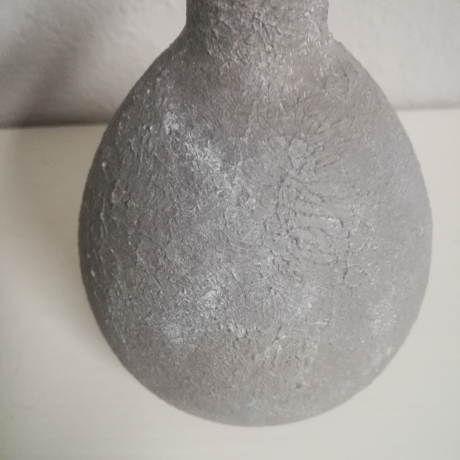 Vase aus Glas, upcycled, Einzelstück, shabby