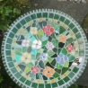 Beton Vogeltränke Mosaik Wasserschale Blumenwiese Biene