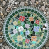 Beton Vogeltränke Mosaik Wasserschale Blumenwiese Biene