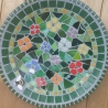 Beton Vogeltränke Mosaik Wasserschale Blumenwiese Biene