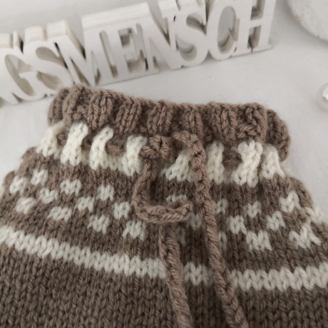 Aufbewahrung Beutel gestrickt Geschenk Handarbeit