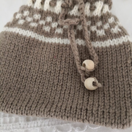 Aufbewahrung Beutel gestrickt Geschenk Handarbeit