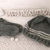 Set Babymütze Babysöckchen gestrickt Erstlingsausstattung