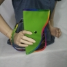 Handtasche Clutch grün bunt Unikat Handytasche Kunstleder robust
