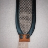 Lesezeichen Stoff silber braun petrol satin 15x 4,5cm hochwertig 