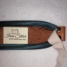 Lesezeichen Stoff silber braun petrol satin 15x 4,5cm hochwertig 