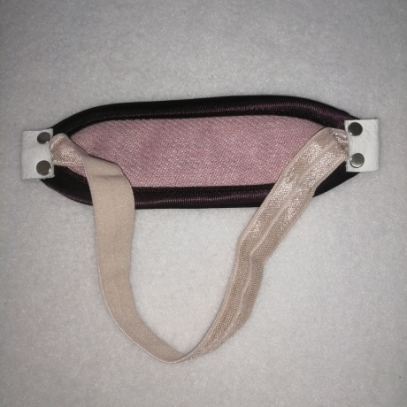 Lesezeichen grau rosa plüsch satin 15x 4,5cm hochwertig 
