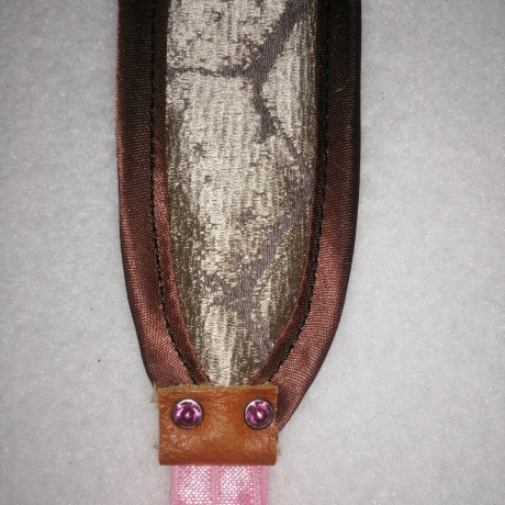 Lesezeichen metallic braun satin 15x 4,5cm hochwertig 