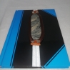 Lesezeichen grau braun plüsch satin 15x 4,5cm hochwertig 
