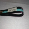 USB-Schlüsselanhänger Unikat türkis lila Handarbeit 3x13cm robust
