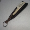 Handarbeit  USB- Schlüsselanhänger aubergine  beige Kunstleder