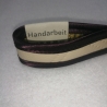 Handarbeit  USB- Schlüsselanhänger aubergine  beige Kunstleder