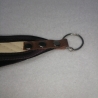 Handarbeit  USB- Schlüsselanhänger aubergine  beige Kunstleder