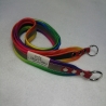 Schlüsselband regenbogen braun Kunstleder weich 90 x 3cm Qualität