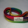 Schlüsselband regenbogen braun Kunstleder weich 90 x 3cm Qualität