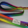Schlüsselband regenbogen braun Kunstleder weich 90 x 3cm Qualität