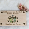 Geschenkkarte aus Holz zur Geburt