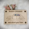 Geschenkkarte aus Holz zum Führerschein