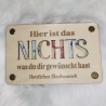 Geschenkkarte aus Holz für die, die NICHTS wollten
