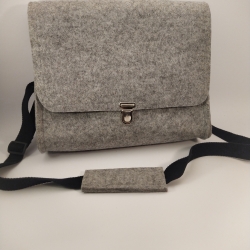 Schultertasche, Handtasche, Notebook, Tablettasche 100% Wollfilz