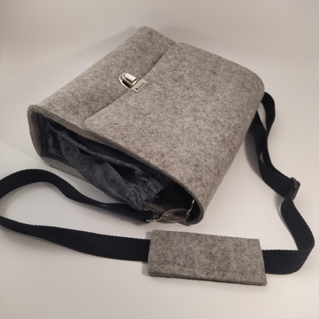 Schultertasche, Handtasche, Notebook, Tablettasche 100% Wollfilz
