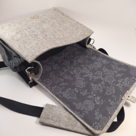 Schultertasche, Handtasche, Notebook, Tablettasche 100% Wollfilz