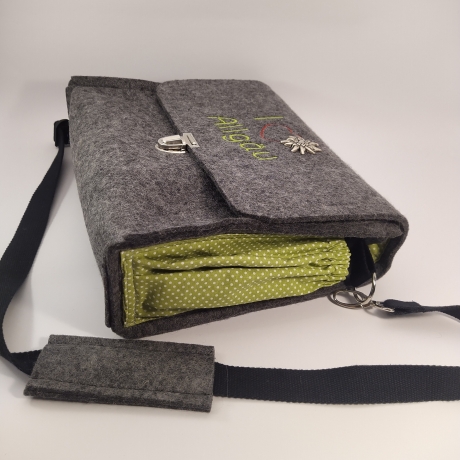 Schultertasche, Handtasche, Notebook, Tablettasche 100% Wollfilz