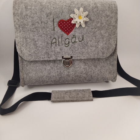 Schultertasche, Handtasche, Notebook, Tablettasche 100% Wollfilz