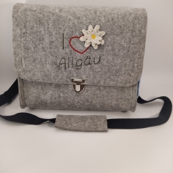 Schultertasche, Handtasche, Notebook, Tablettasche 100% Wollfilz