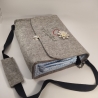 Schultertasche, Handtasche, Notebook, Tablettasche 100% Wollfilz
