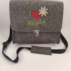 Schultertasche, Handtasche, Notebook, Tablettasche 100% Wollfilz